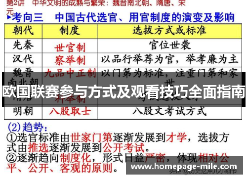 欧国联赛参与方式及观看技巧全面指南